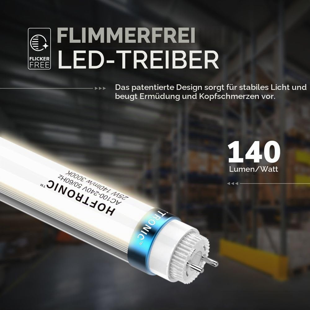 Hoftronic LED Röhre 150cm T8 G13 3000K 25W
