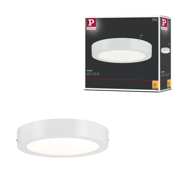 Paulmann Lunar 70642 LED Panel rund 220mm Weiß Matt warmweiß