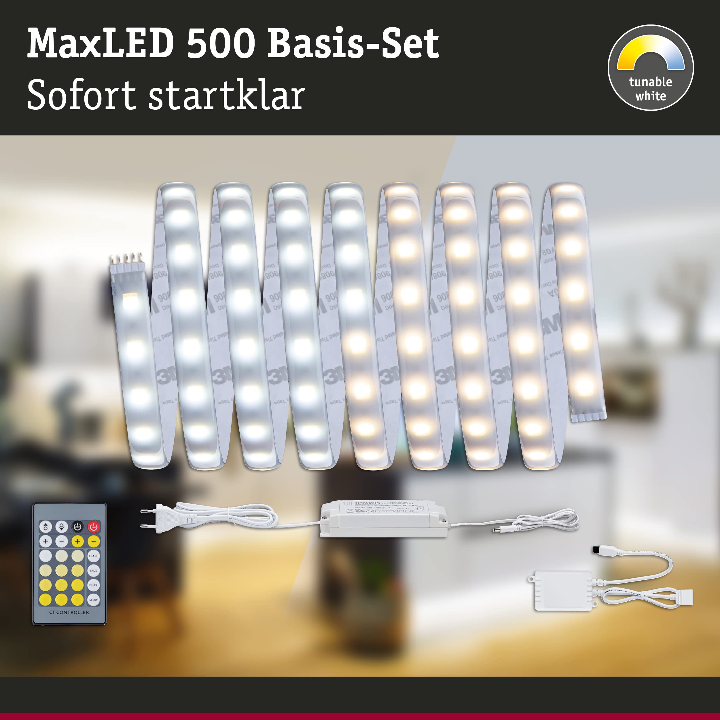 Paulmann MaxLED Tunable White Basisset LED-Strip 3m 20W