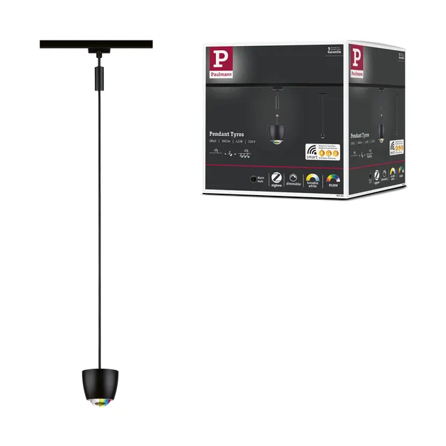 Paulmann URail 95684 Pendel Tyros RGBW Schwarz 200lm