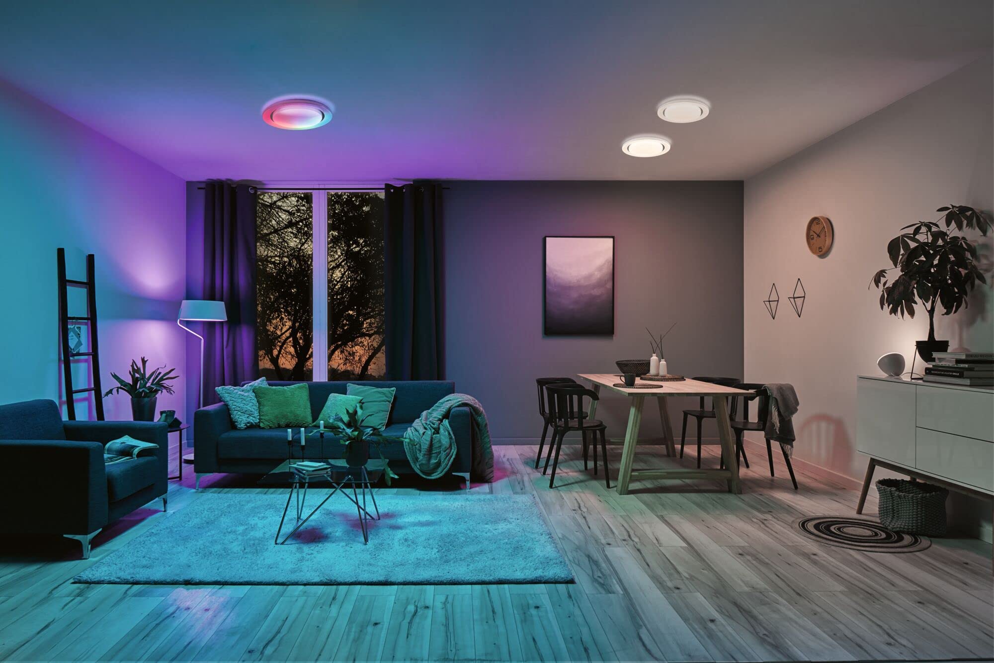 Paulmann Rainbow 70546 LED Deckenleuchte Ø380mm RGBW Chrom