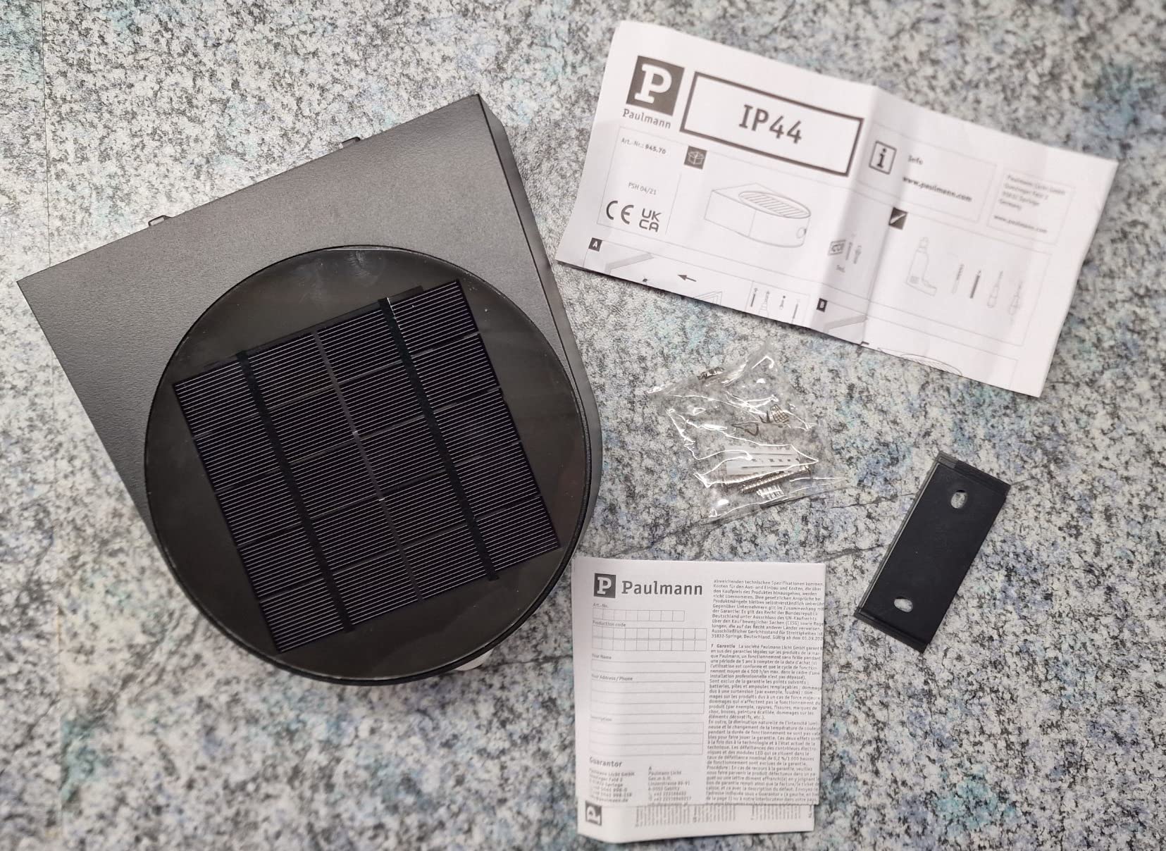 Paulmann Eileen 94570 Solar Außenwandleuchte 3000K