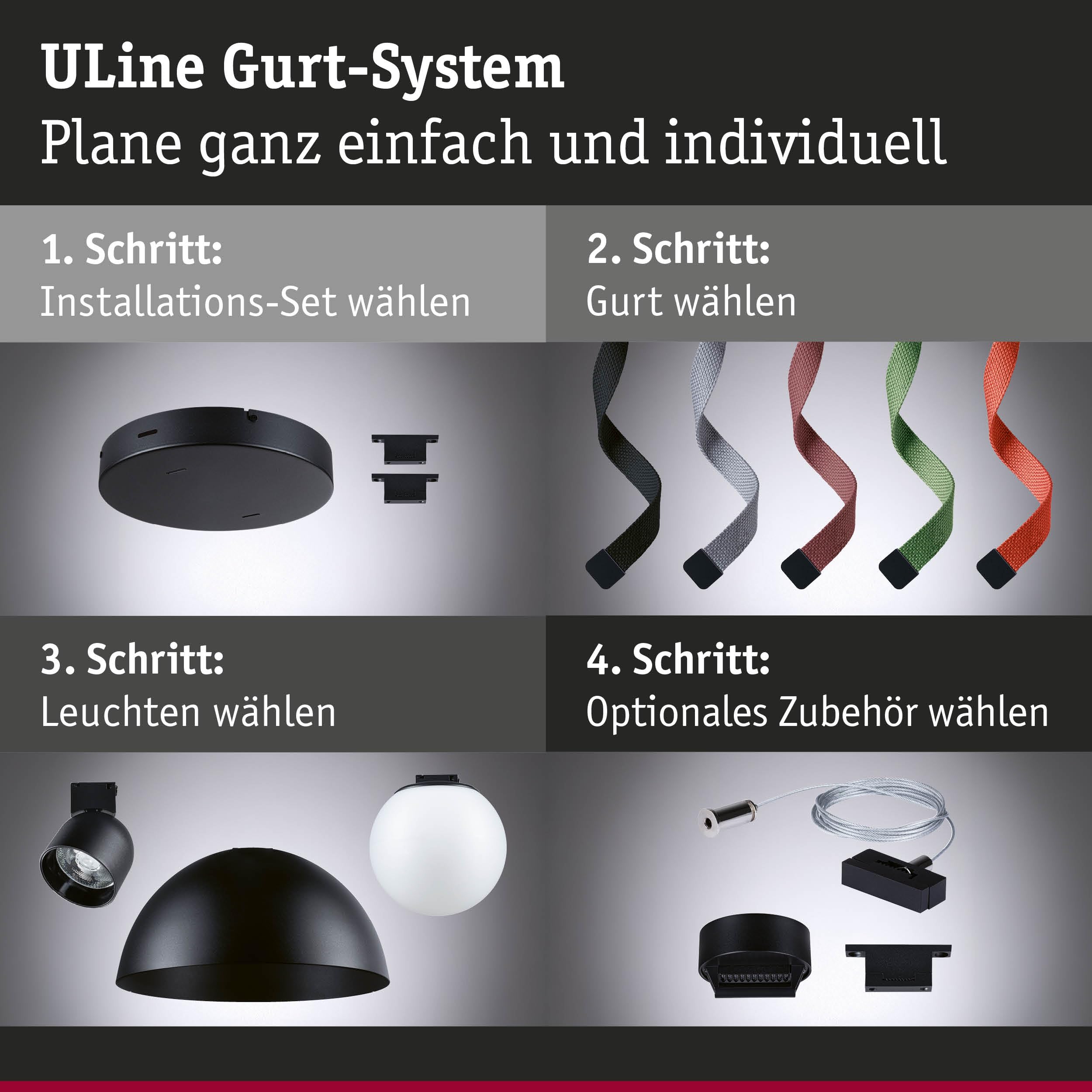 Paulmann ULine Bol Starterset 5m 12W schwarz