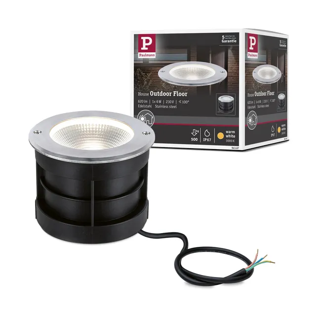 Paulmann Floor Bodeneinbauleuchte Edelstahl 3000K IP67