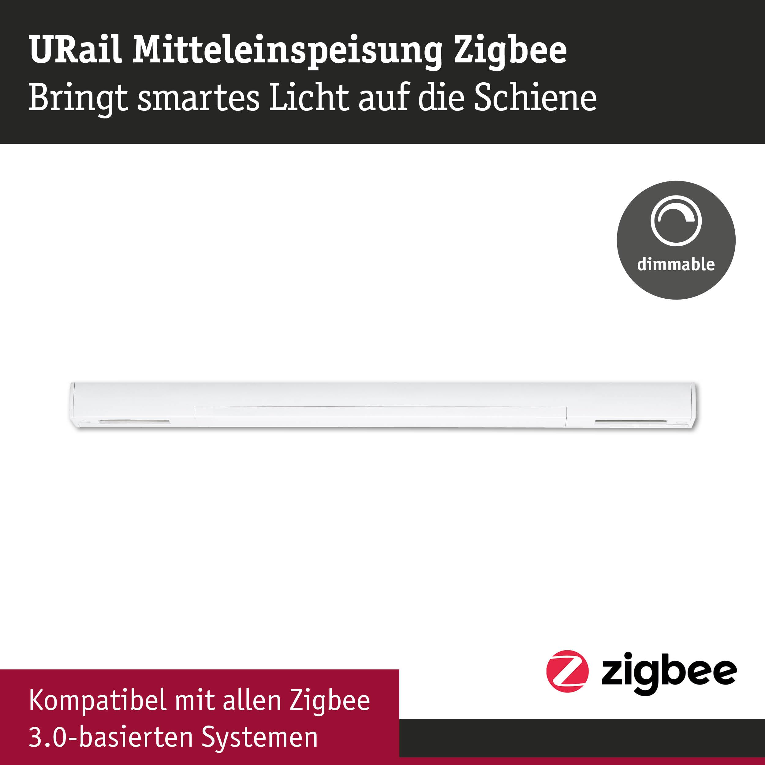 Paulmann URail 95668 Mitteleinspeisung Zigbee 3.0 Signalweiß dimmbar