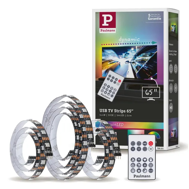 Paulmann 78881 Dynamic Rainbow LED-Stripe 2,4m RGB 65 Zoll