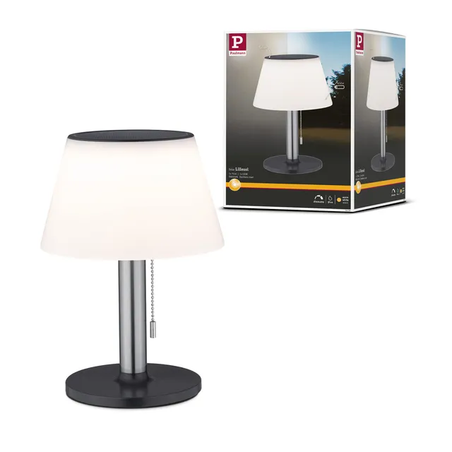 Paulmann 94309 Lillesol Solar Tischleuchte Edelstahl 3000K