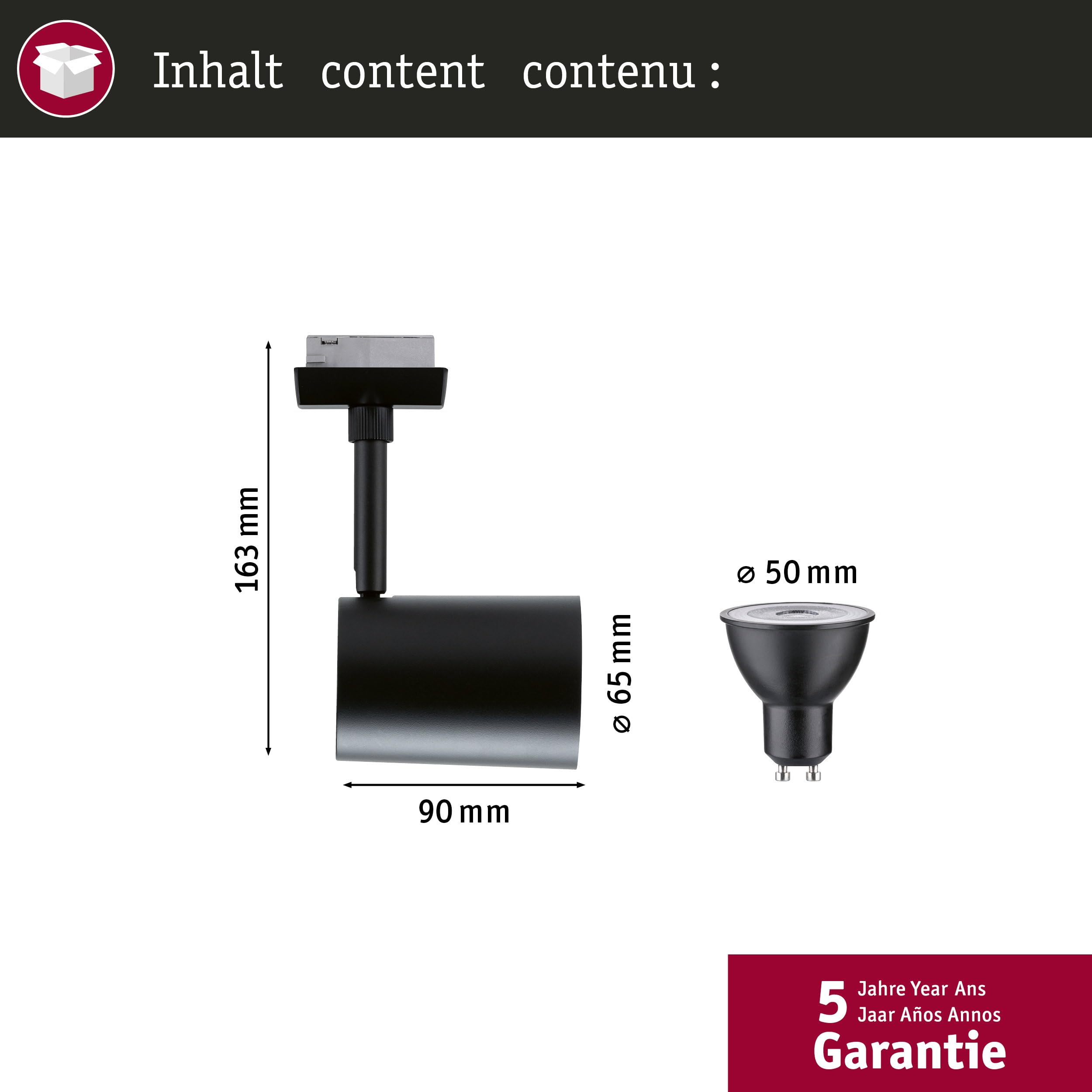 Paulmann URail Luxe 95664 Schienenspot RGBW Schwarz