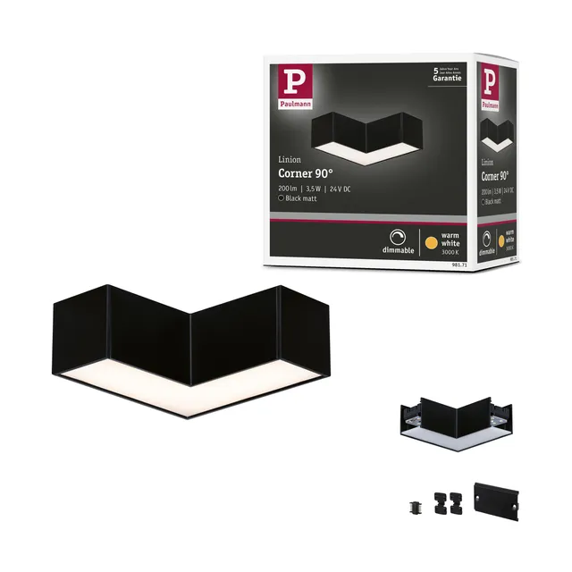 Paulmann Linion Lichtkanal 90° Signalschwarz 3000K