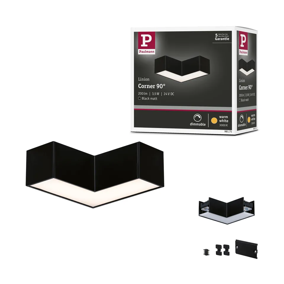 Paulmann Linion Lichtkanal 90° Signalschwarz 3000K