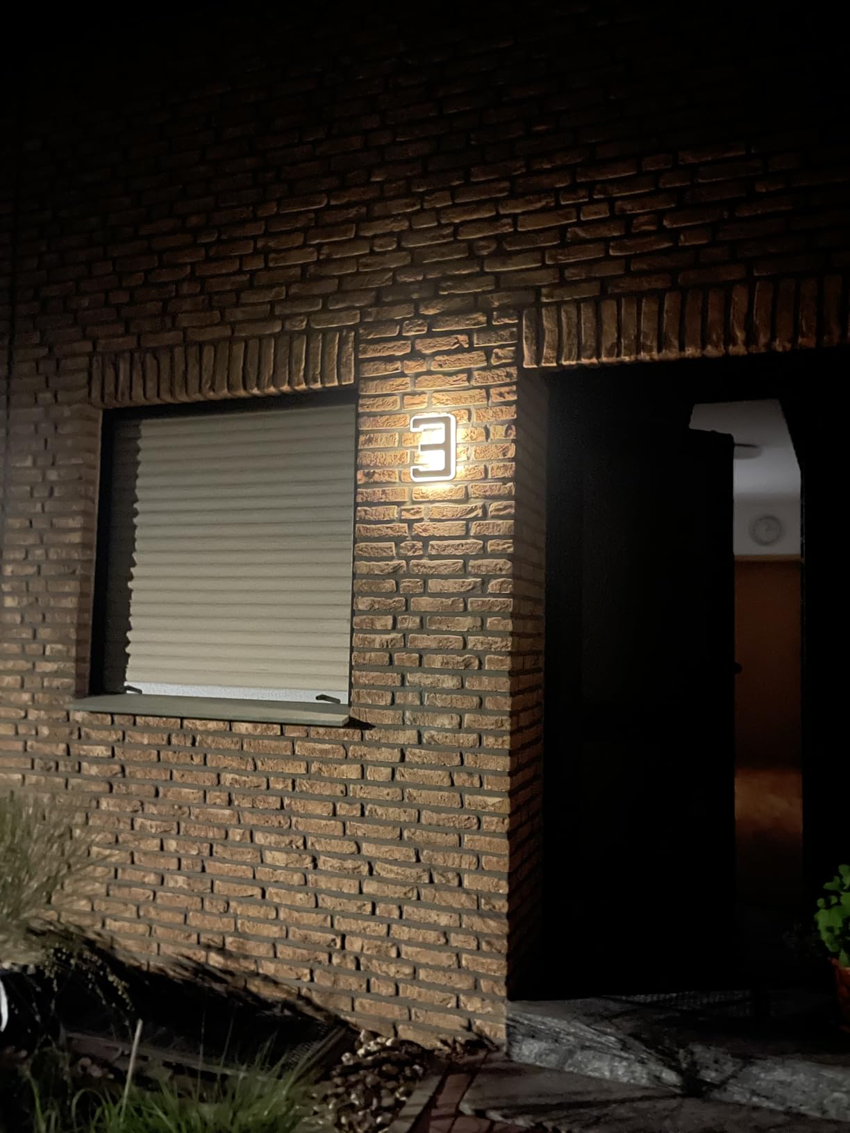 Paulmann 79844 Solar-Hausnummer 3 IP44 warmweiß schwarz