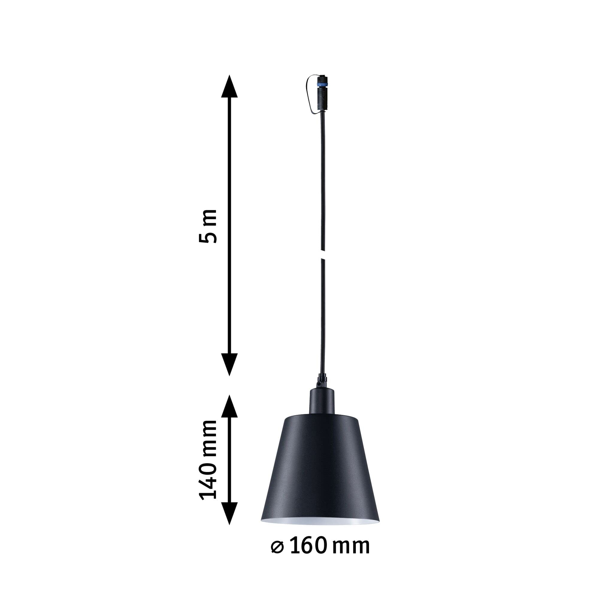 Paulmann Plug & Shine 93104 Pendelleuchte Kofia anthrazit
