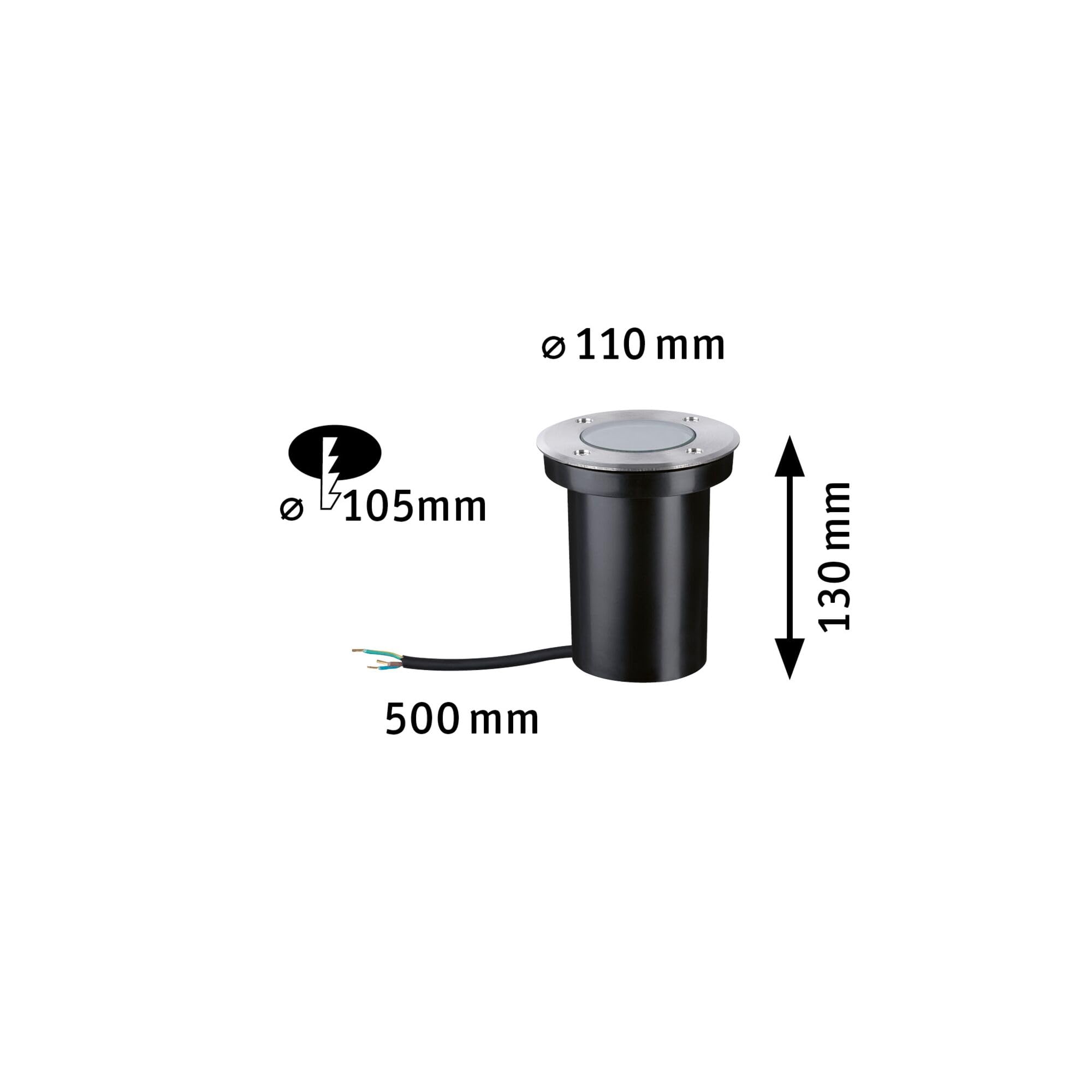 Paulmann Outdoor EBL Floor Bodeneinbauleuchte GU10 IP65 rund