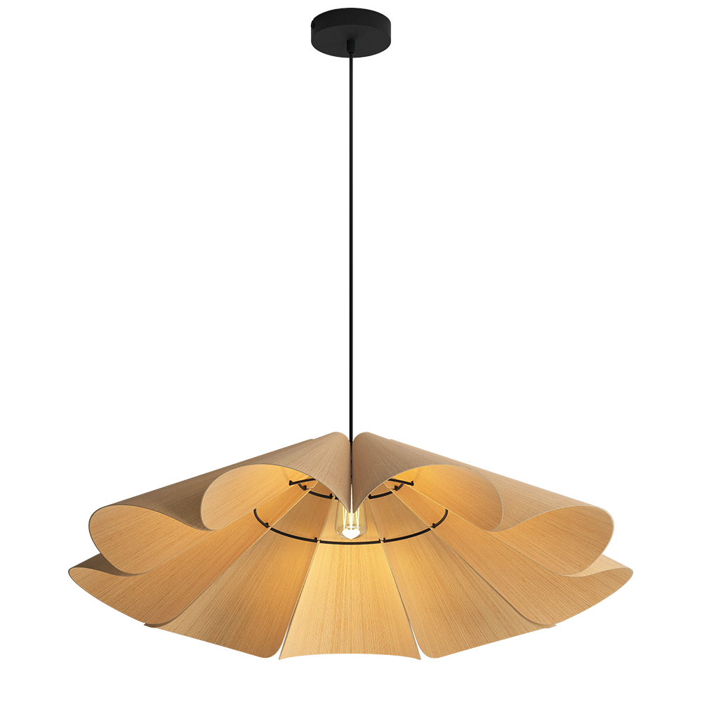 Bruck Delfina Pendelleuchte Holz handlackiert