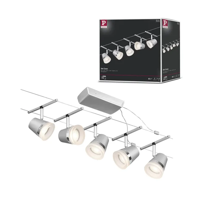 Paulmann CorDuo 94459 Cone Seilsystem Chrom matt GU5,3 5x10W