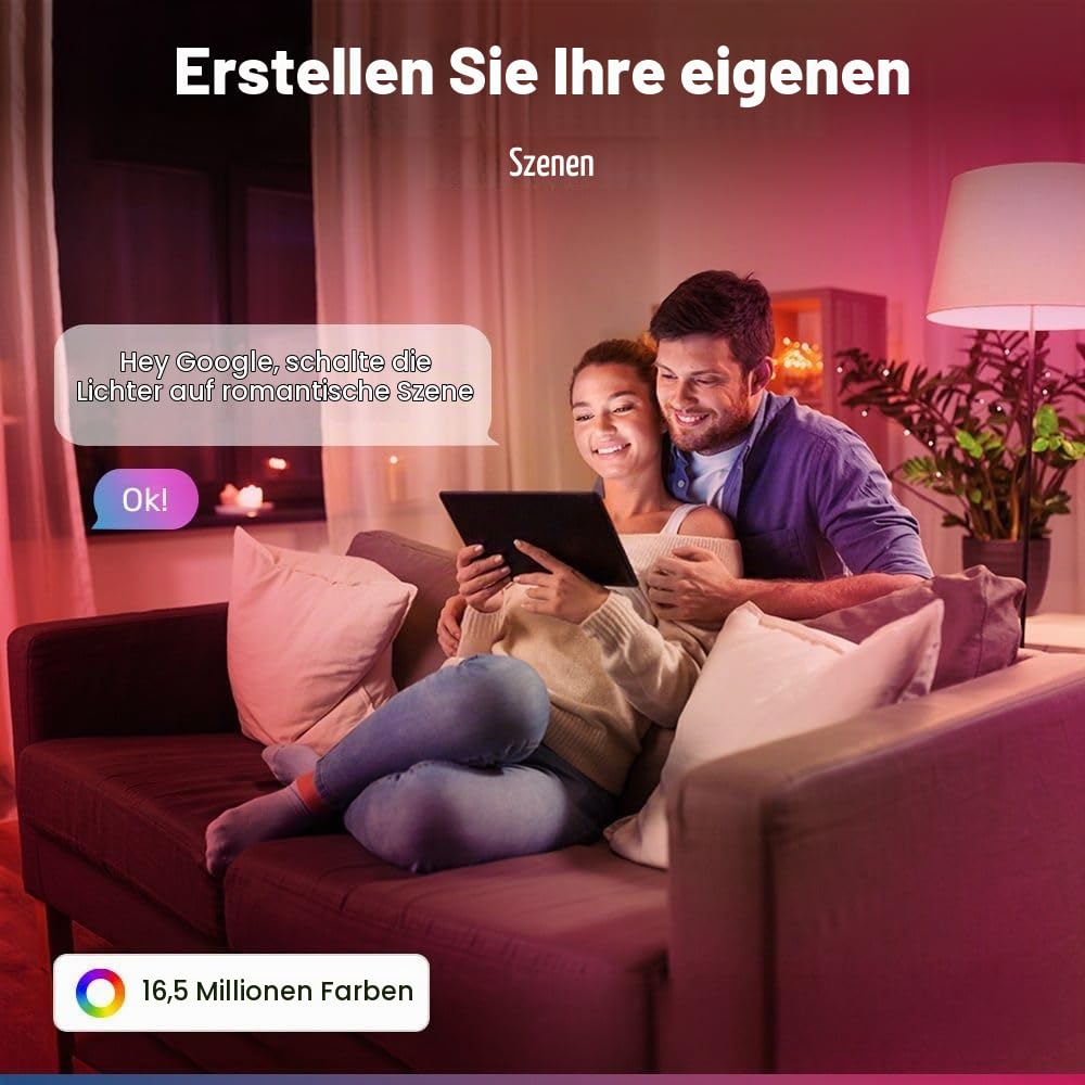 Hoftronic Smart E14 LED Kerze C37 RGBWW 5,5W Einzelpack