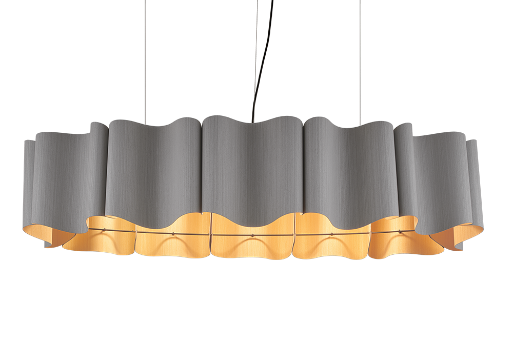 Bruck Paulina Oval Pendelleuchte Holz lackiert
