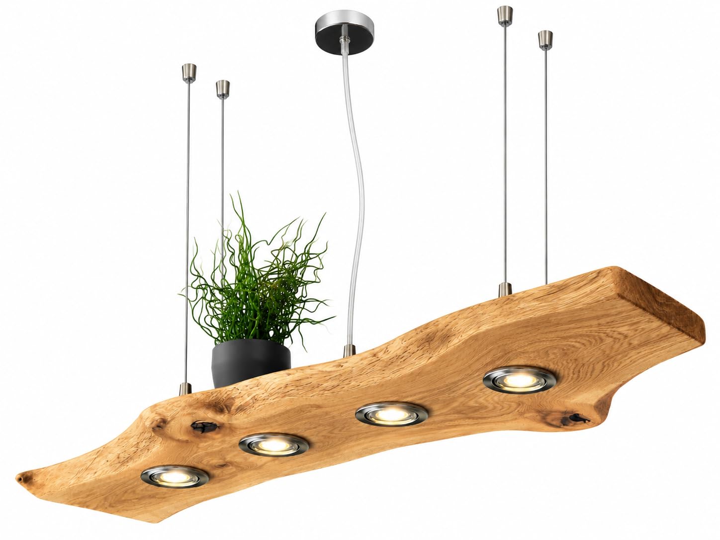 Friesenlicht Tessa Hängelampe 100 cm 3 Spots Wildeiche