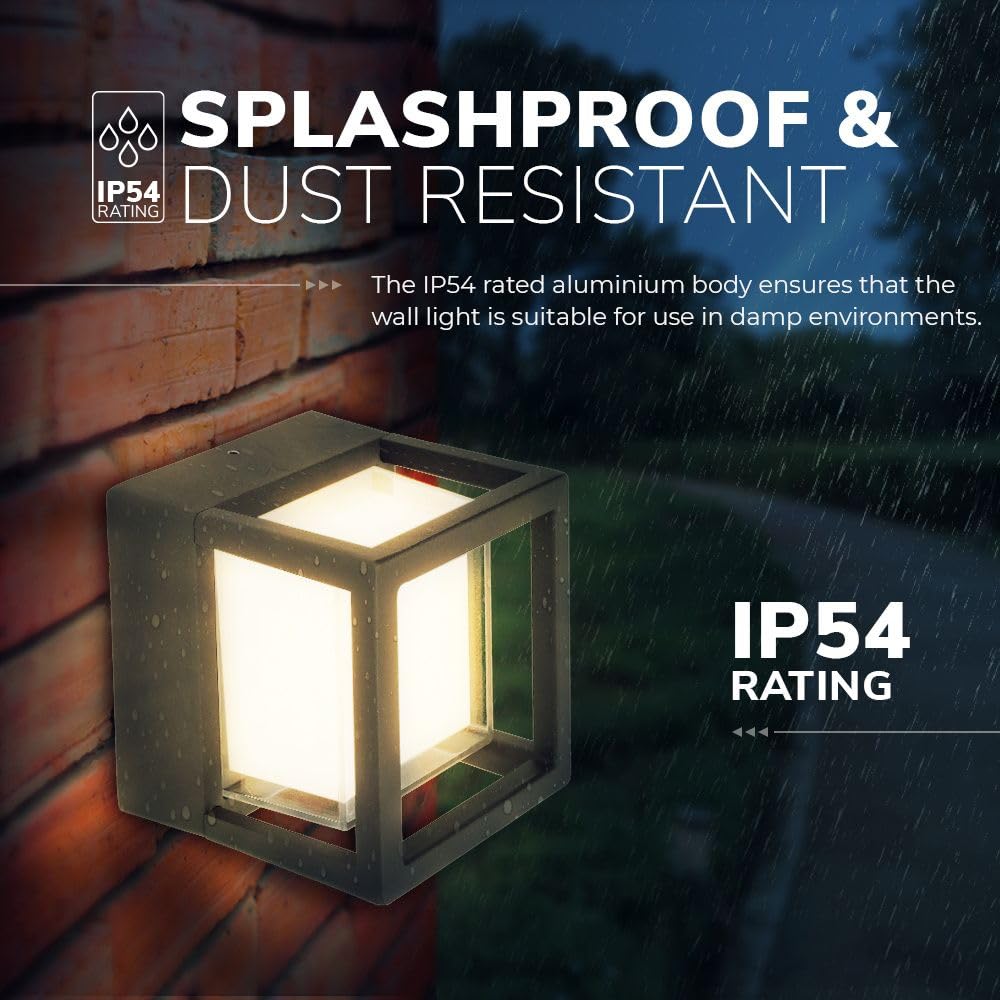 Hoftronic Pia LED Wandleuchte schwarz 3000K IP54
