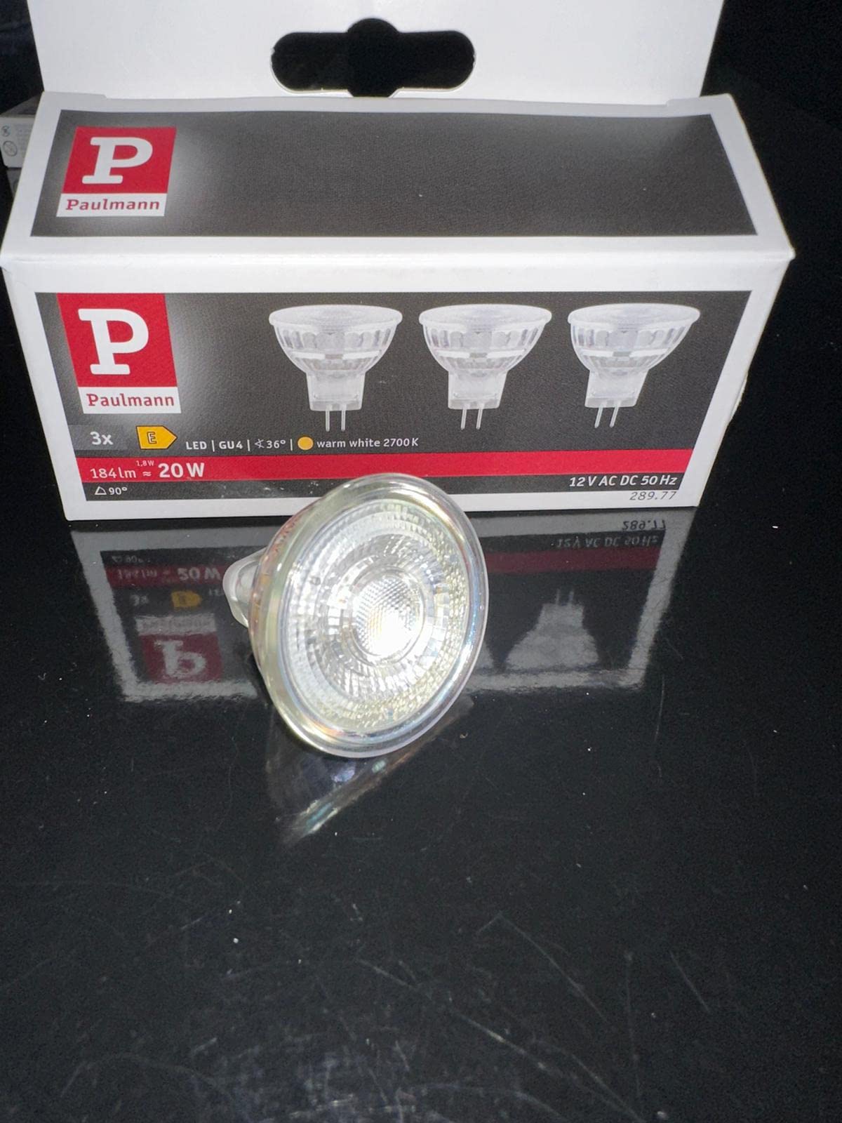 Paulmann Standard GU4 LED Reflektor warmweiß 3er-Pack 1,8W