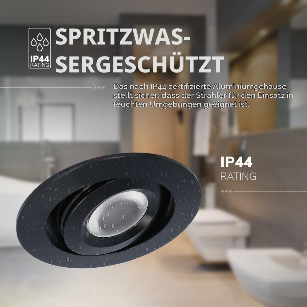 Hoftronic Sienna LED Einbaustrahler 12V schwenkbar 6x3W 2700K
