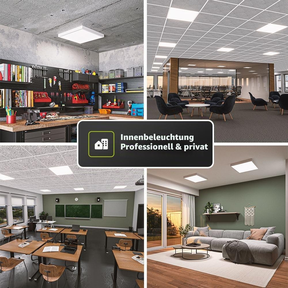 Hoftronic LED Panel 62x62 36W Warmweiß 3000K Standard