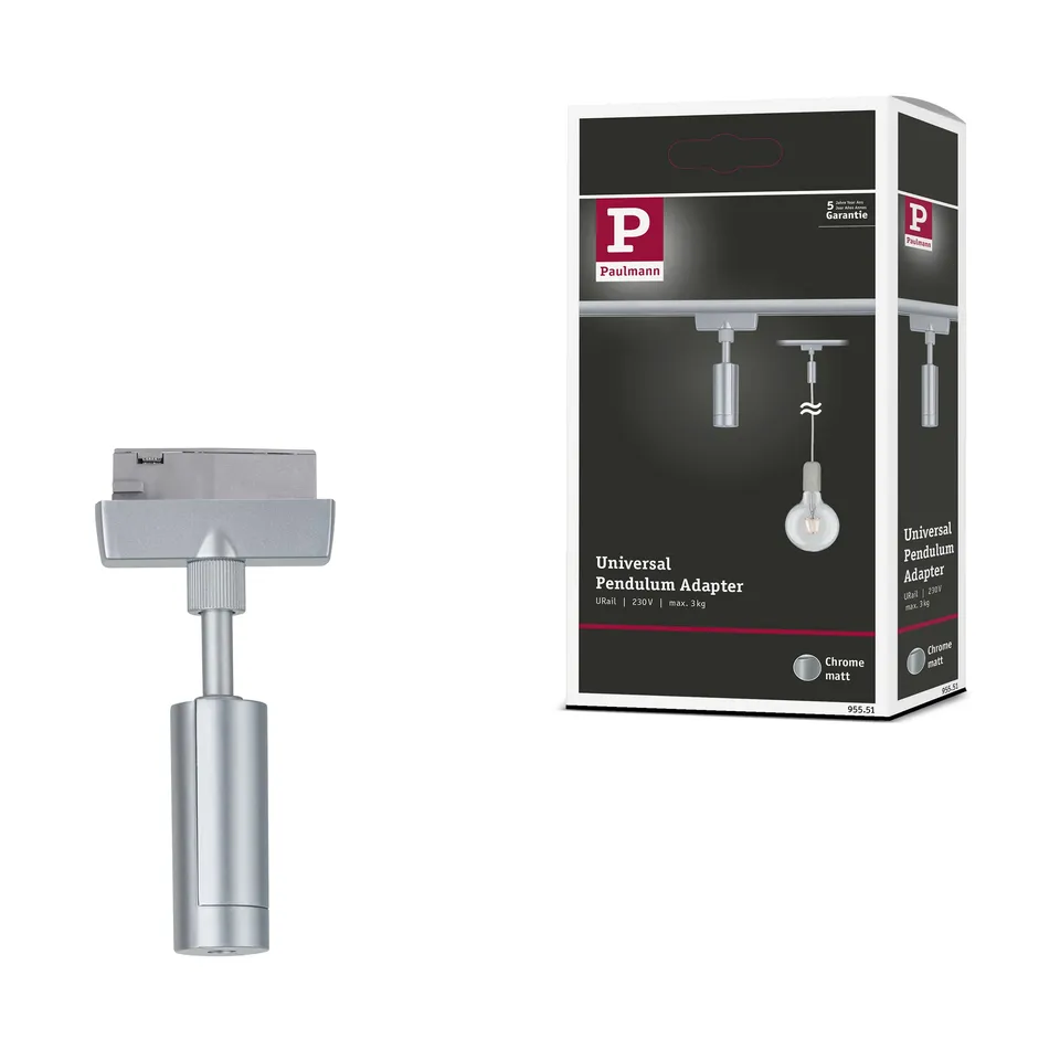 Paulmann URail Pendeladapter Universal Chrom matt 50W