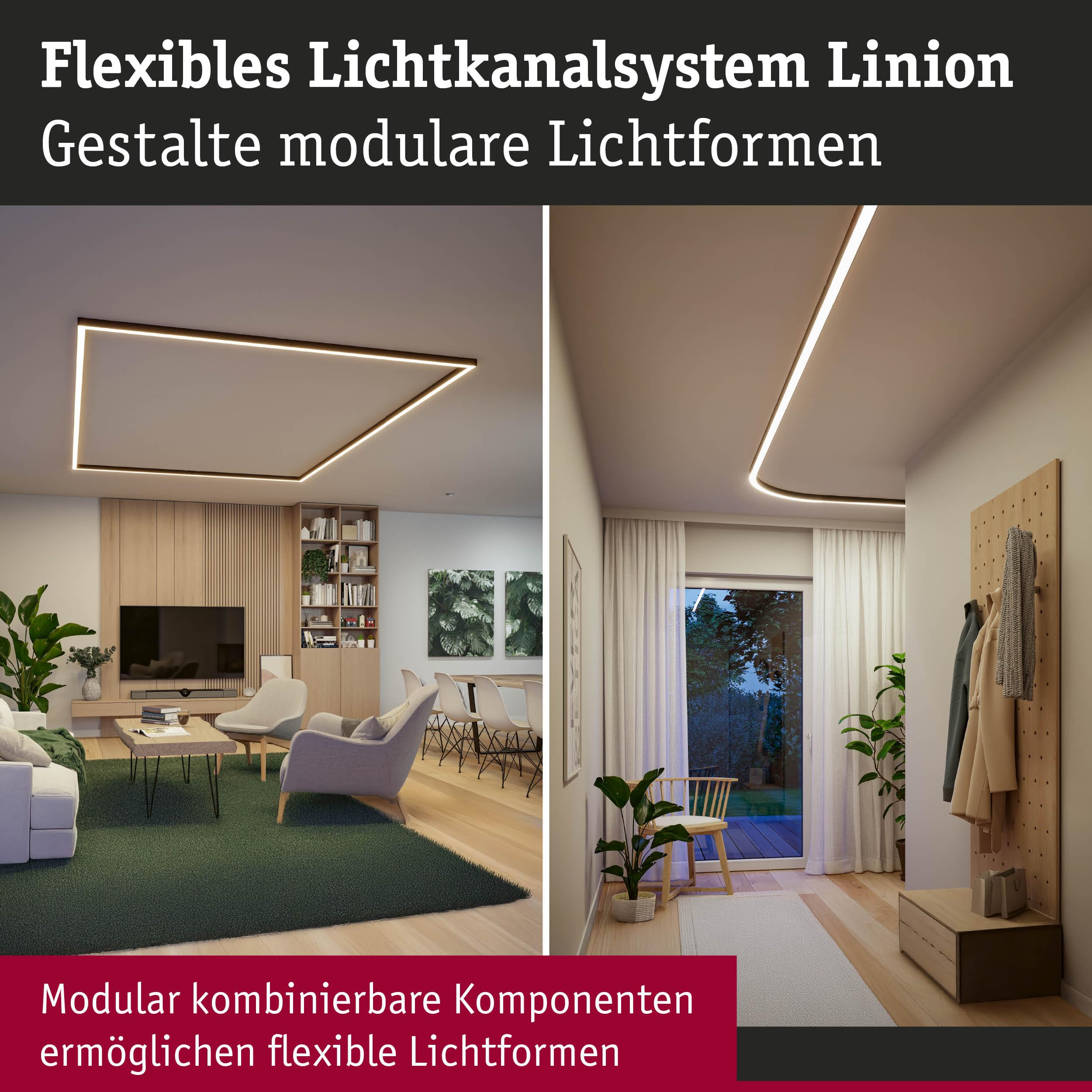 Paulmann Linion Lichtkanal 90° Signalschwarz 3000K