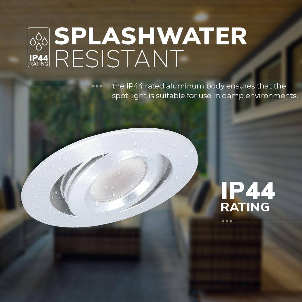 Hoftronic Sienna Einbaustrahler IP44 8x3W 2700K dimmbar