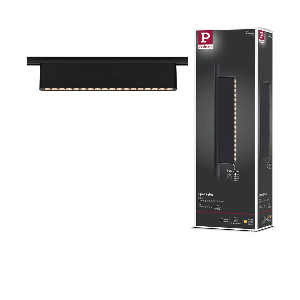 Paulmann URail 95715 Lightbar Zelos 3000K Schwarz 1050lm