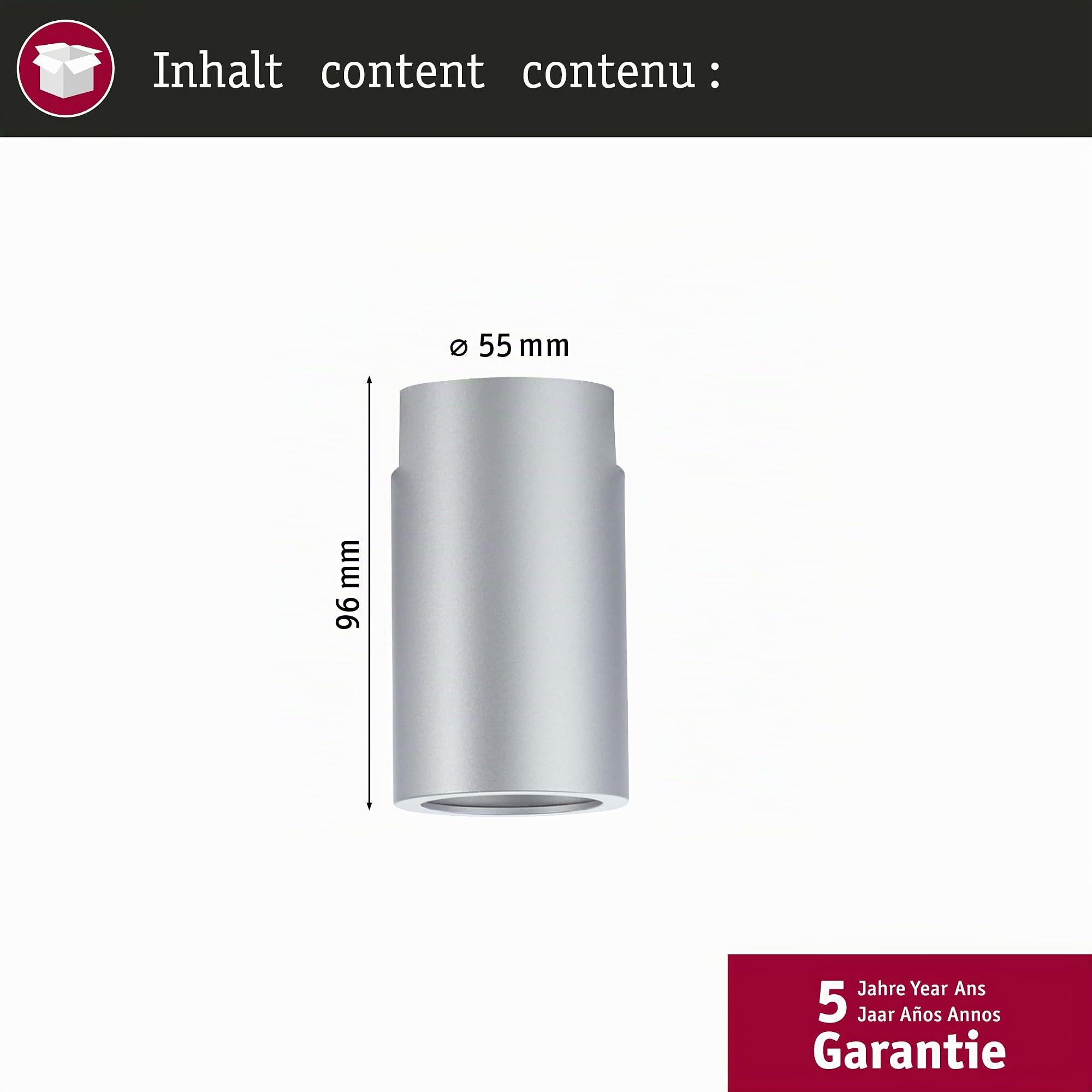 Paulmann URail 94973 Socket Schienenspot Silber E27 dimmbar