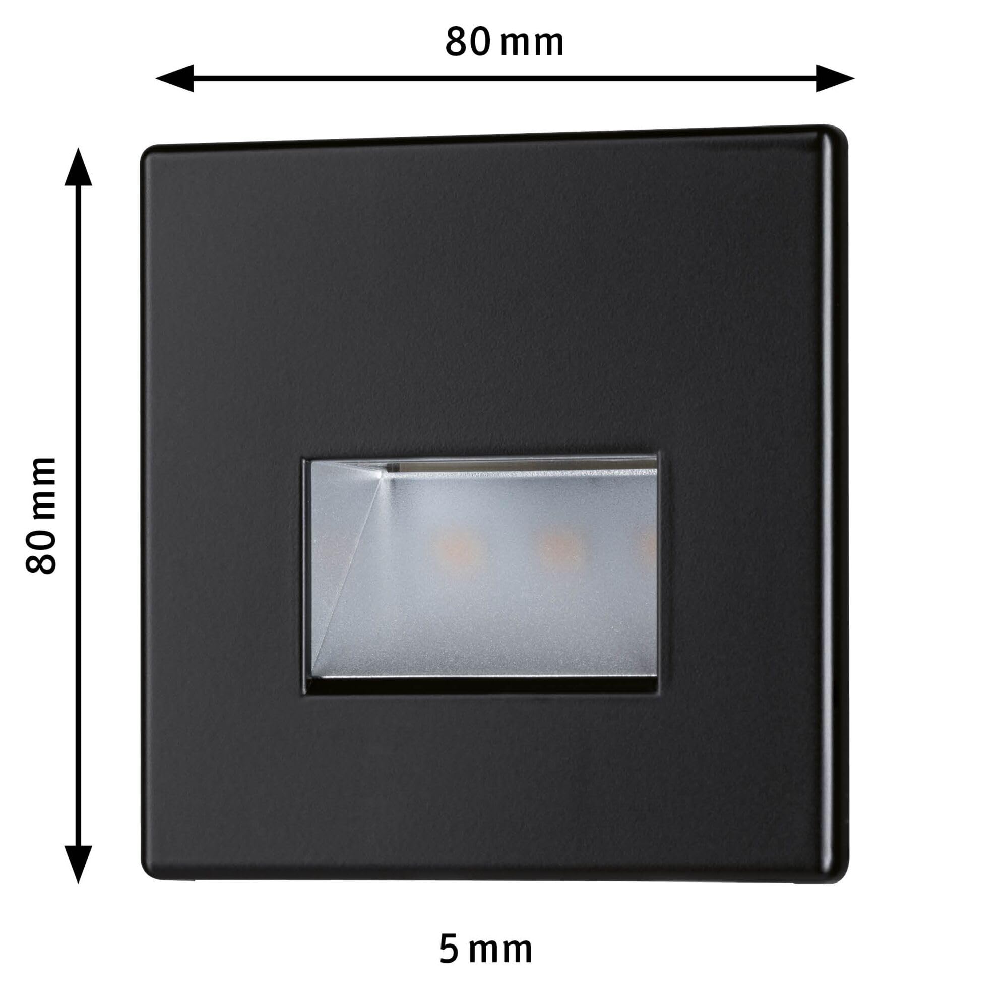 Paulmann Edge Quadro 93094 Wandeinbauleuchte Schwarz matt