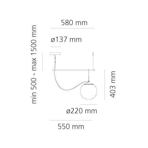 Artemide NH Pendelleuchte S1 14 Messing Glas