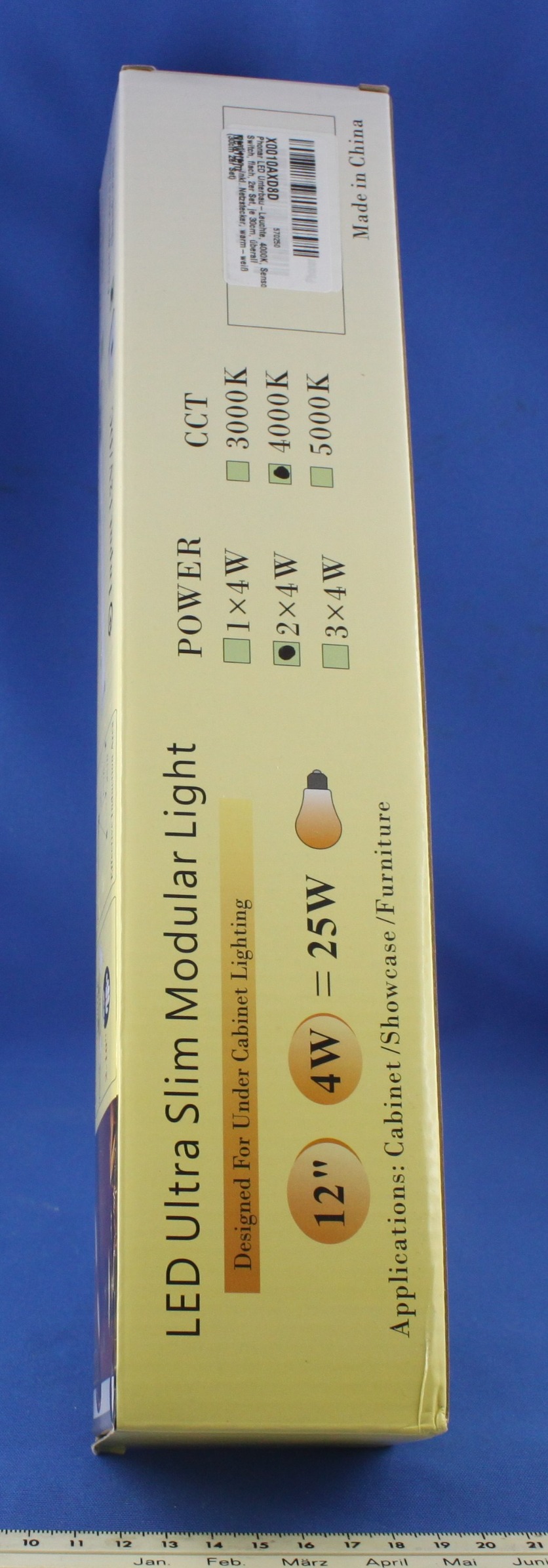 Phonar 61 cm LED Unterbauleuchte 2er Pack 4000K Sensor