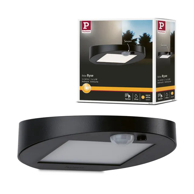 Paulmann Ryse 94246 Solar Wandleuchte Anthrazit 3000K