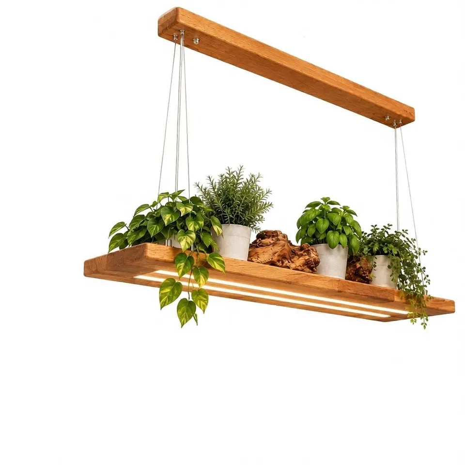 Friesenlicht Emma Pendelleuchte Eiche 120cm 2 LED-Leisten dimmbar