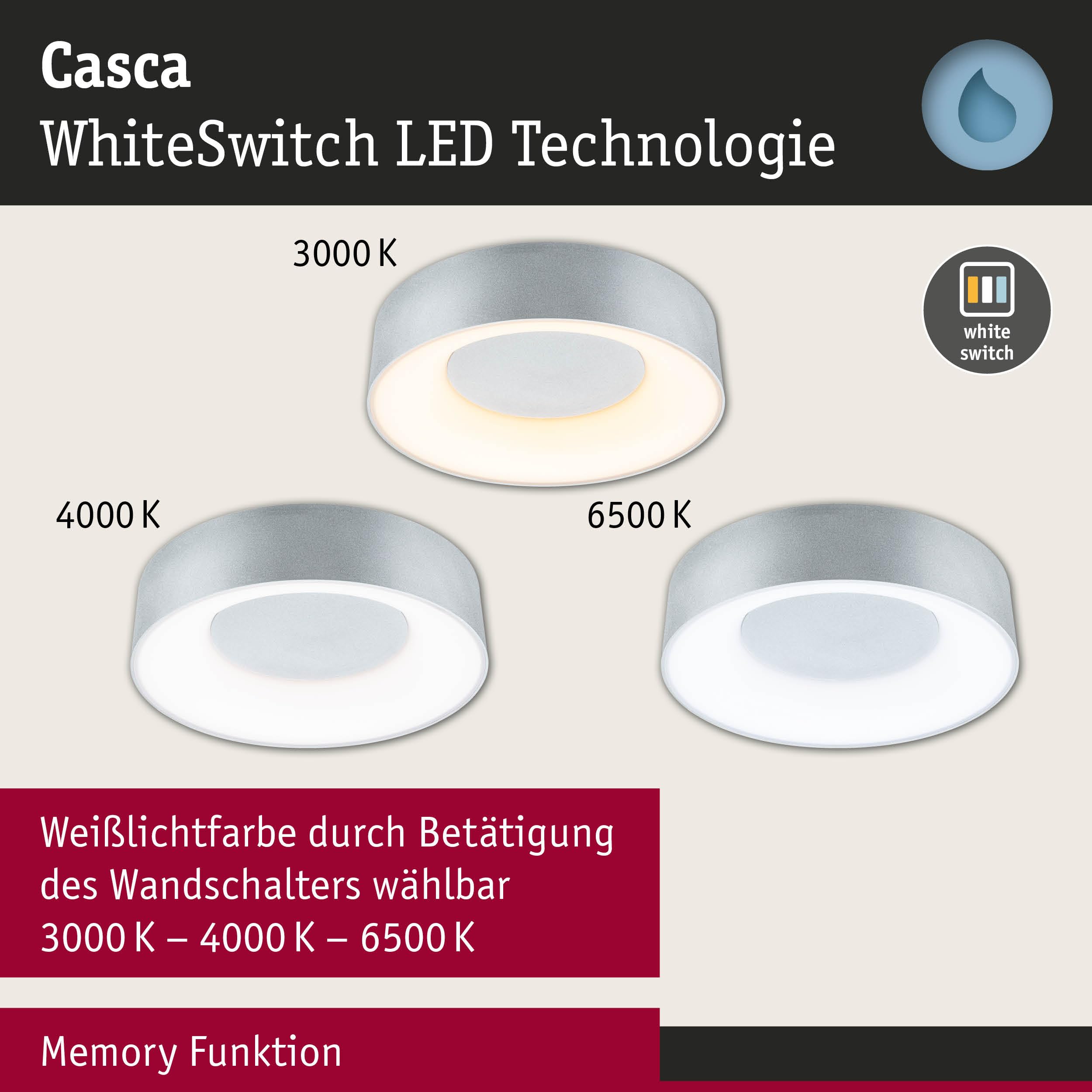 Paulmann 71096 Casca LED Deckenleuchte IP44 schwarz