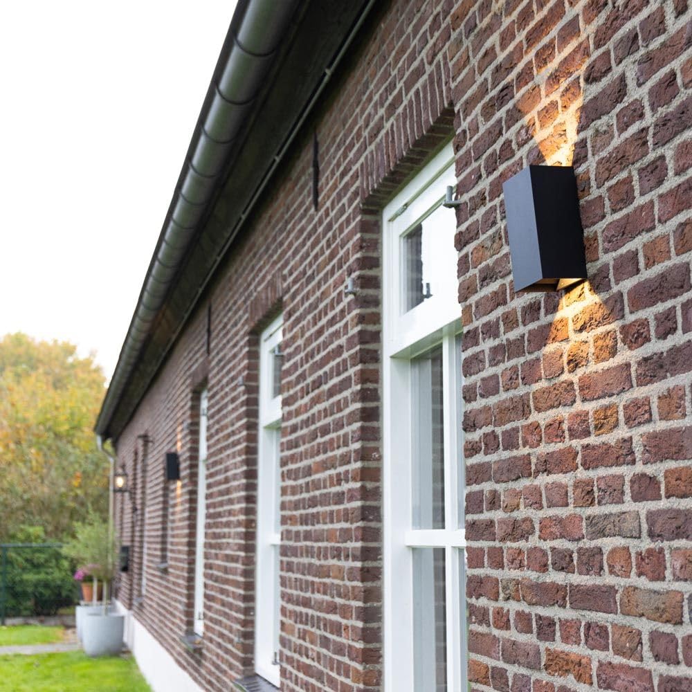 Hoftronic Miles XL LED Wandleuchte Außen Schwarz 3000K