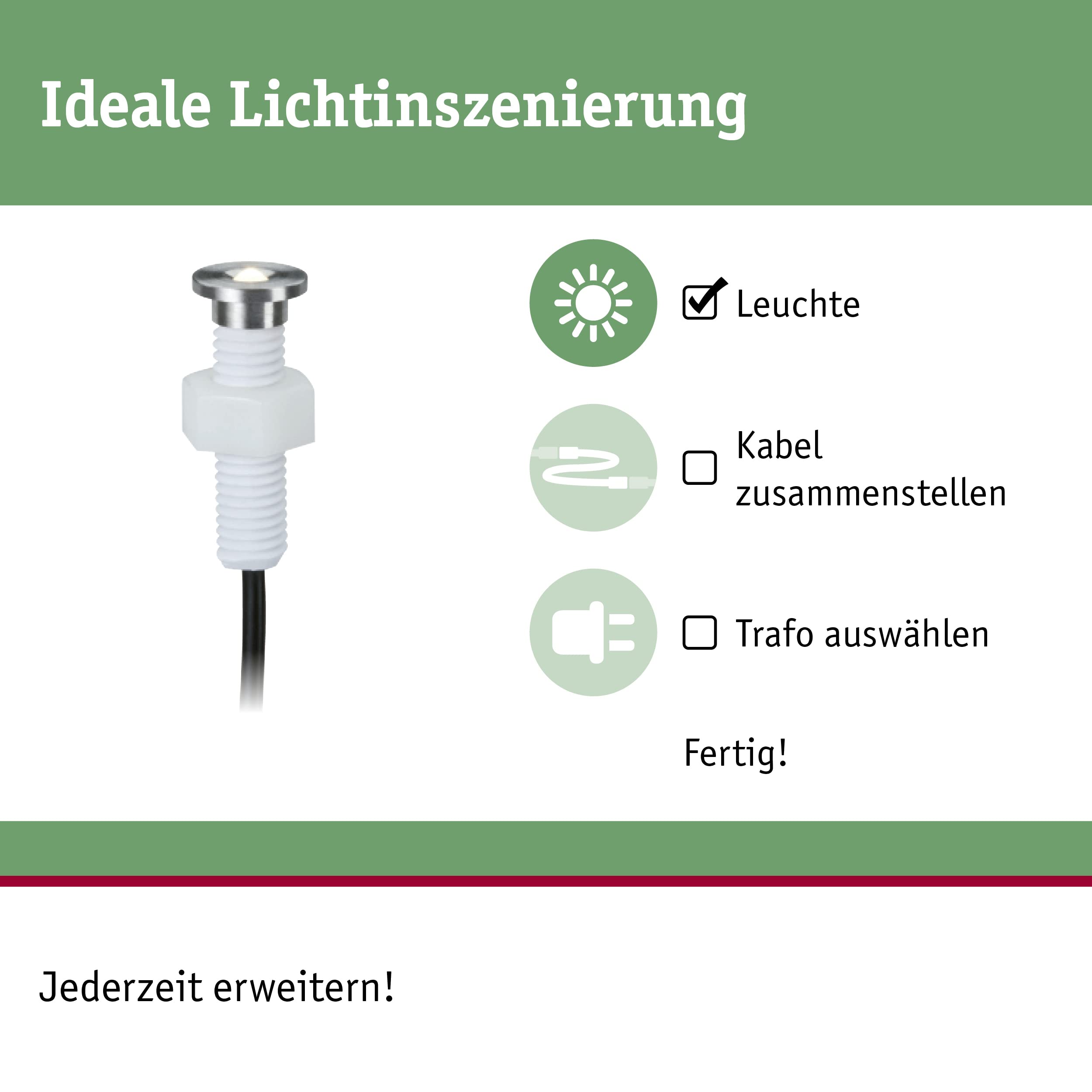 Paulmann Plug & Shine MicroPen II 93694 Einbauleuchte 5er Edelstahl