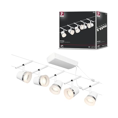 Paulmann CorDuo 94461 Seilsystem Cone Weiß 5-flammig