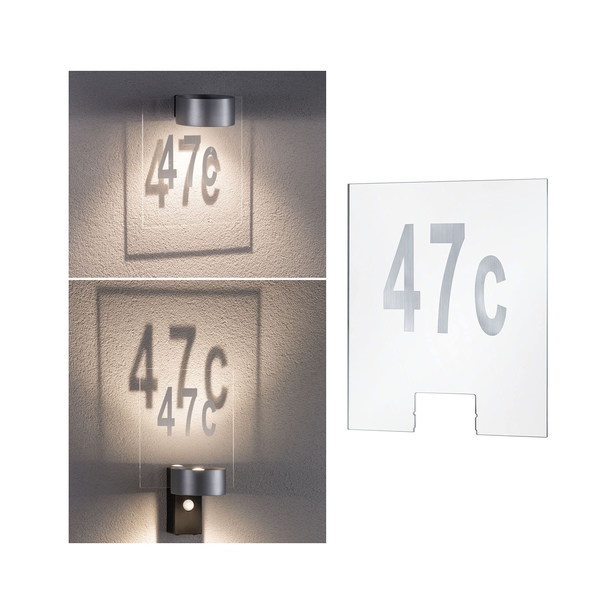 Paulmann 79674 House Cone Hausnummer Kunststoff Set