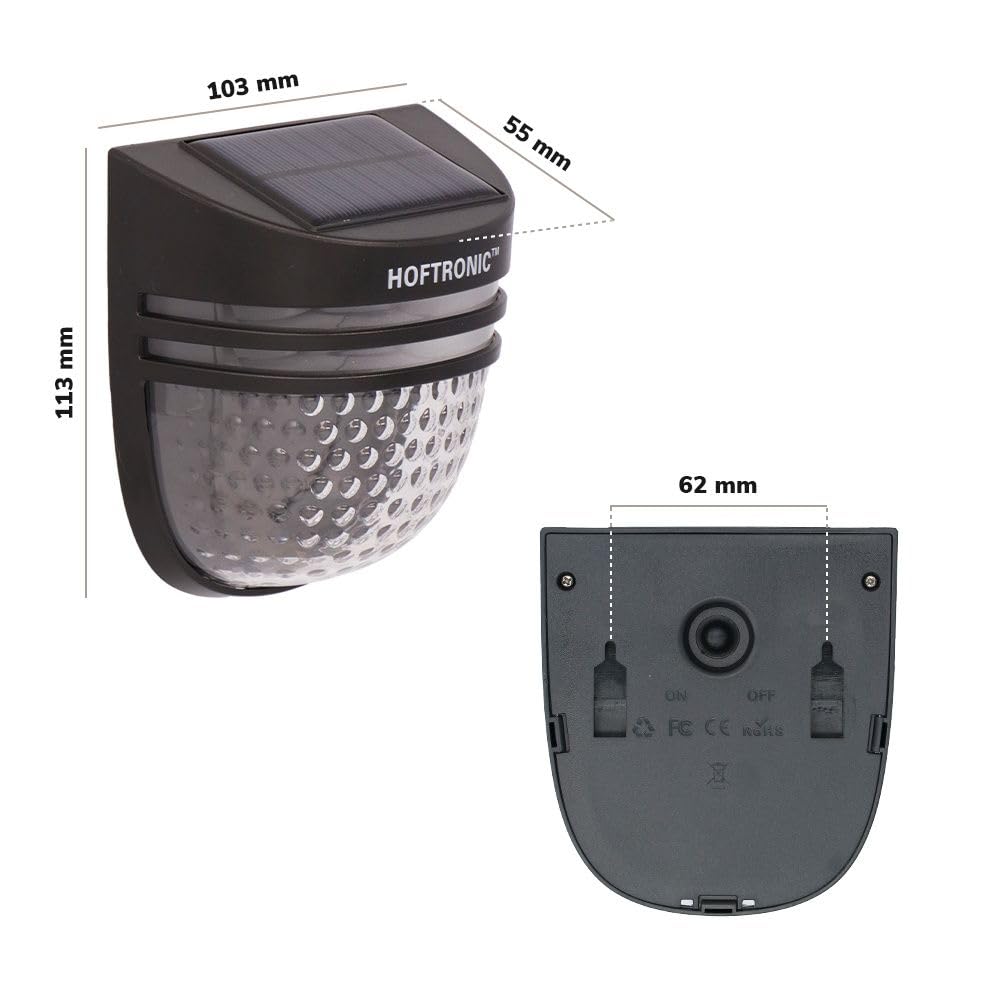 Hoftronic Tropo Solar-Wandleuchten 4er warmweiß