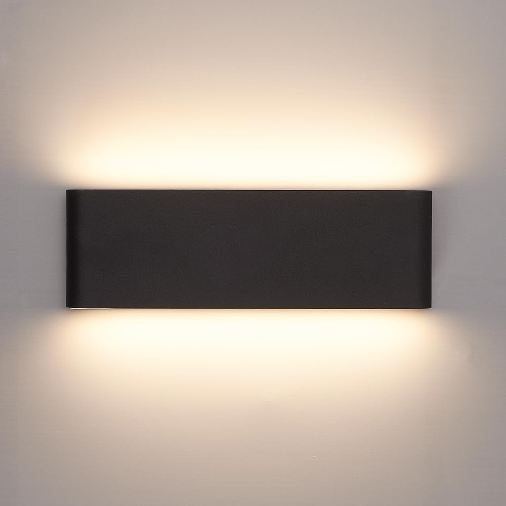 Hoftronic Dallas XL Wandleuchte Up Down schwarz 24W 3000K