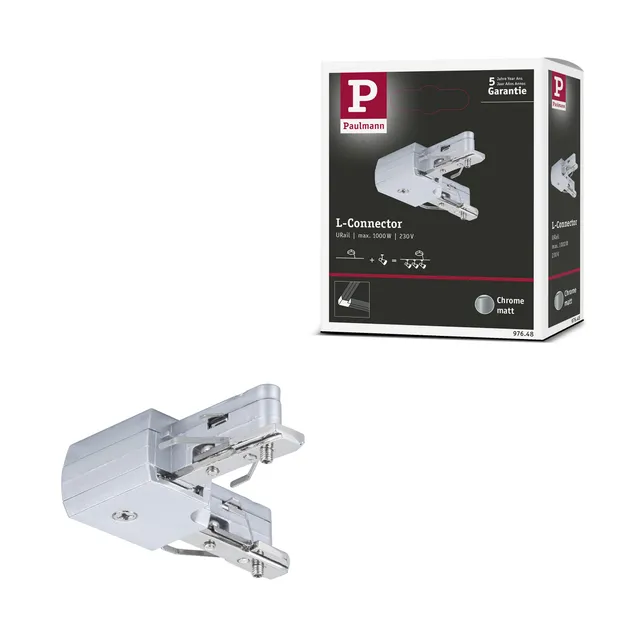 Paulmann URail 97648 L-Verbinder 62x62mm chrom matt 1000W