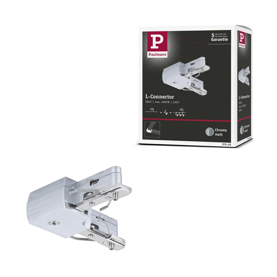 Paulmann URail 97648 L-Verbinder 62x62mm chrom matt 1000W