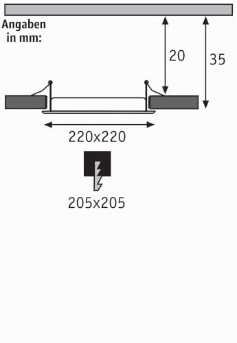 Paulmann Einbaupanel 92078 LED eckig 18W neutralweiß IP44