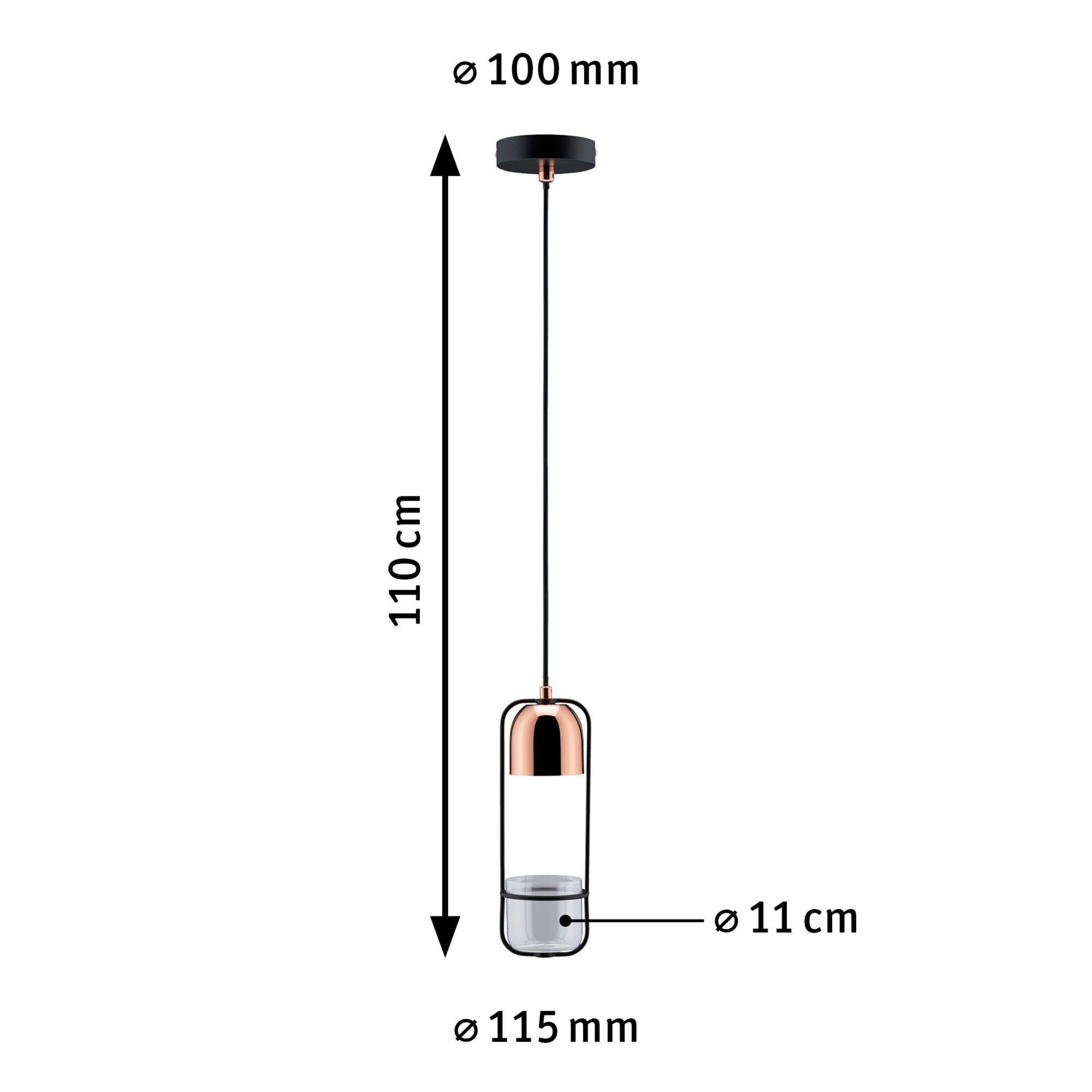 Paulmann Fanja 79749 Pendelleuchte GU10 Schwarz Kupfer