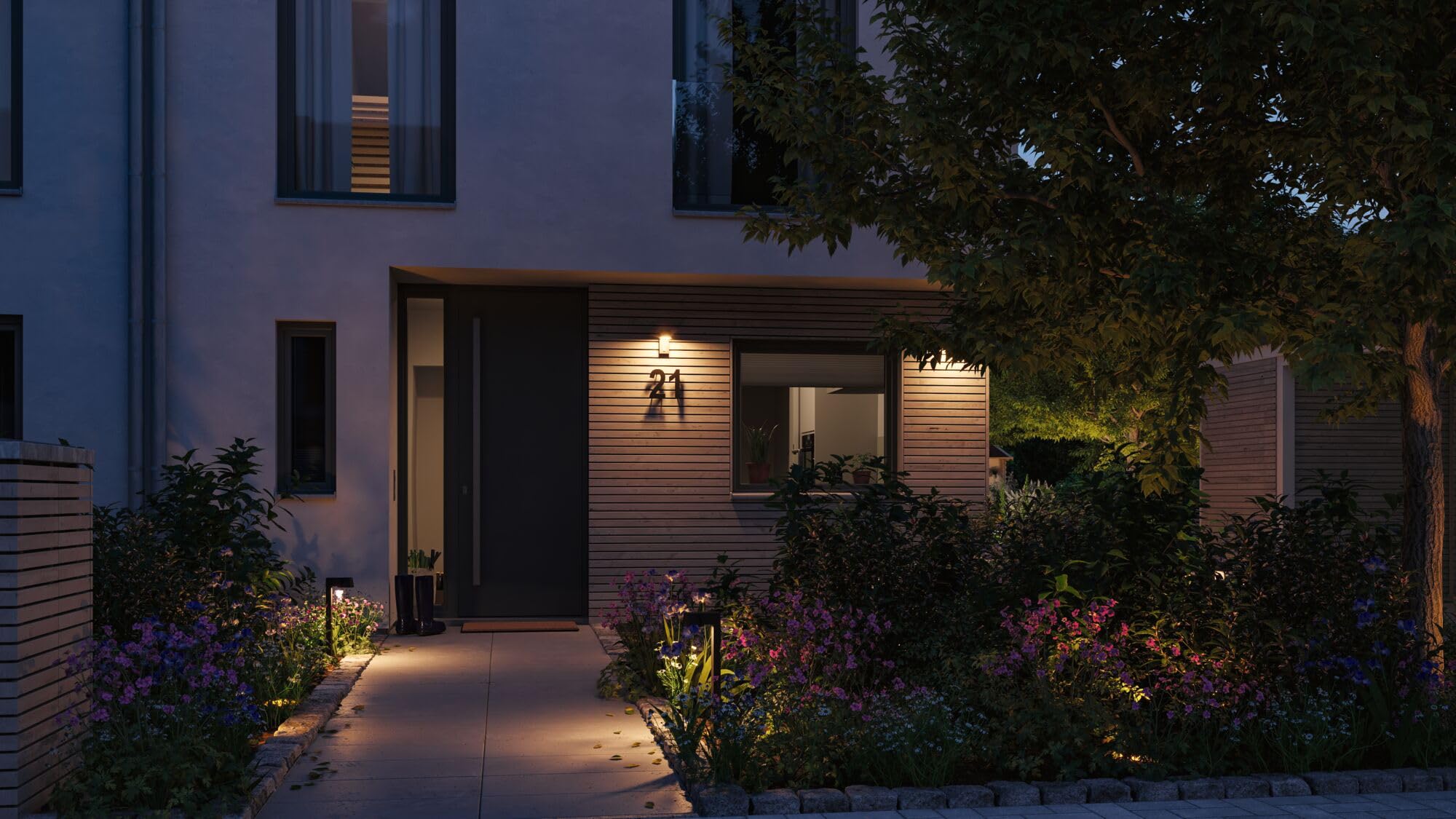 Paulmann Capea LED Wandleuchte Anthrazit IP44 2200K