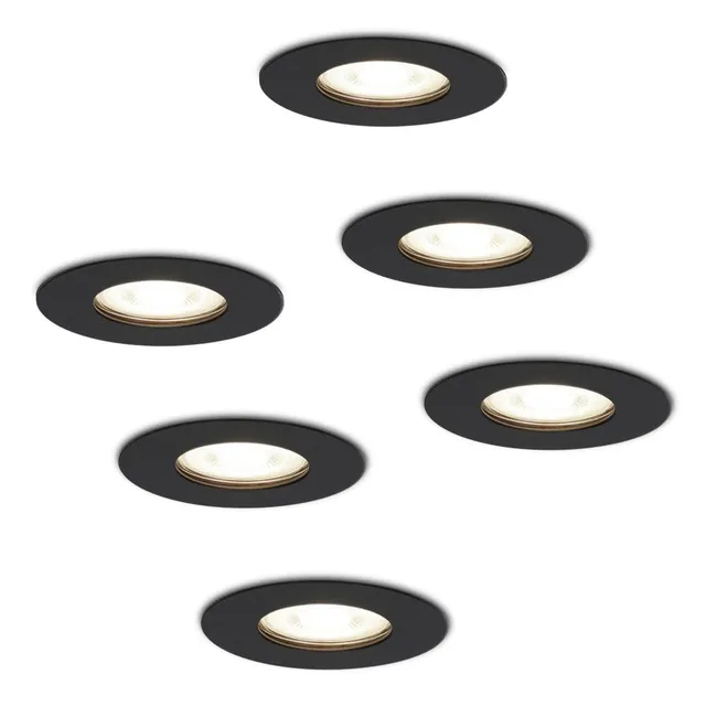 Hoftronic Bari Einbaustrahler 6er-Set IP64 4000K