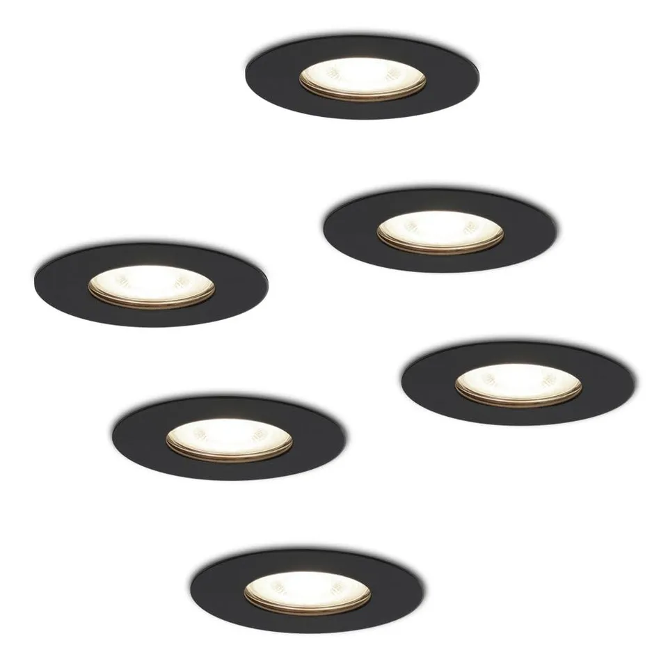 Hoftronic Bari Einbaustrahler 6er-Set IP64 4000K